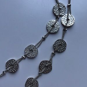 32” silver clasp necklace